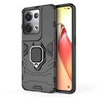 For OPPO Reno8 Pro+ Shockproof PC + TPU Protective Phone Case with Magnetic Ring Holder(Black) - 1