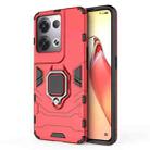 For OPPO Reno8 Pro+ Shockproof PC + TPU Protective Phone Case with Magnetic Ring Holder(Red) - 1