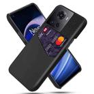 For OnePlus Ace Racing Cloth Texture Card Slot PC + PU Phone Case(Black) - 1