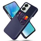 For OnePlus Nord 2T 5G Cloth Texture Card Slot PC + PU Phone Case(Blue) - 1