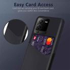 For vivo S15 Pro Cloth Texture Card Slot PC + PU Phone Case(Black) - 3