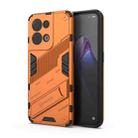 For OPPO Reno8 Punk Armor 2 in 1 PC + TPU Shockproof Phone Case with Invisible Holder(Orange) - 1