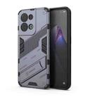 For OPPO Reno8 Punk Armor 2 in 1 PC + TPU Shockproof Phone Case with Invisible Holder(Grey) - 1