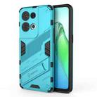 For OPPO Reno8 Pro Punk Armor 2 in 1 PC + TPU Shockproof Phone Case with Invisible Holder(Blue) - 1