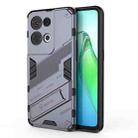 For OPPO Reno8 Pro Punk Armor 2 in 1 PC + TPU Shockproof Phone Case with Invisible Holder(Grey) - 1