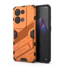 For OPPO Reno8 Pro+ Punk Armor 2 in 1 PC + TPU Shockproof Phone Case with Invisible Holder(Orange) - 1