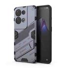 For OPPO Reno8 Pro+ Punk Armor 2 in 1 PC + TPU Shockproof Phone Case with Invisible Holder(Grey) - 1