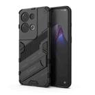 For OPPO Reno8 Pro+ Punk Armor 2 in 1 PC + TPU Shockproof Phone Case with Invisible Holder(Black) - 1