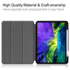 For iPad Pro 11 inch 2020 Fabric Denim TPU Smart Tablet Leather Tablet Case with Sleep Function & Tri-Fold Bracket & Pen Slot(Black) - 5