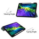 Fabric Denim TPU Smart Tablet Leather Tablet Case with Sleep Function & Tri-Fold Bracket & Pen Slot(Mint Green) - 3