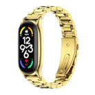 For Xiaomi Mi Band 7 / 7 NFC MIJOBS Three-Bead Metal Plus Stainless Steel Watch Band(Gold) - 1