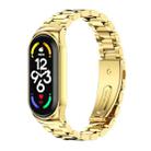 For Xiaomi Mi Band 7 / 7 NFC MIJOBS CS Three-Bead Metal Stainless Steel Watch Band(Gold) - 1