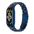 For Xiaomi Mi Band 7 / 7 NFC MIJOBS CS Three-Bead Metal Stainless Steel Watch Band(Blue) - 1