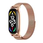 For Xiaomi Mi Band 7 / 7 NFC MIJOBS Milan Magnetic Plus Stainless Steel Watch Band(Rose Gold) - 1