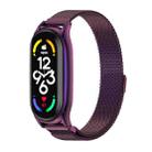 For Xiaomi Mi Band 7 / 7 NFC MIJOBS Milan Magnetic Plus Stainless Steel Watch Band(Purple) - 1