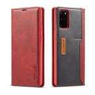 For Galaxy S20+ LC.IMEEKE LC-001 Series PU + TPU Color Matching Frosted Horizontal Flip Leather Case with Holder & Card Slot(Red) - 1