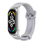 For Xiaomi Mi Band 7 / 7 NFC MIJOBS CS Metal Case + Silicone Watch Band(Grey Silver) - 1