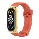 For Xiaomi Mi Band 7 / 7 NFC MIJOBS CS Metal Case + Silicone Watch Band(Orange Gold) - 1