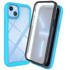 For iPhone 14 Starry Sky Full Body Hybrid Shockproof Phone Case (Sky Blue) - 1