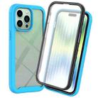 For iPhone 14 Pro Starry Sky Full Body Hybrid Shockproof Phone Case (Sky Blue) - 1