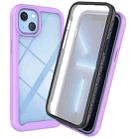 For iPhone 14 Plus Starry Sky Full Body Hybrid Shockproof Phone Case  (Purple) - 1