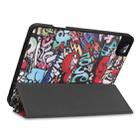 For iPad Pro 11 inch 2020 Painted TPU Smart Tablet Holster With Sleep Function & Tri-Fold Bracket & Pen Slot(Graffiti) - 7