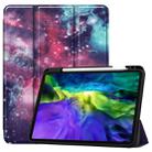 For iPad Pro 11 inch 2020 Painted TPU Smart Tablet Holster With Sleep Function & Tri-Fold Bracket & Pen Slot(Galaxy Nebula) - 1