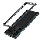 For Samsung Galaxy S22 Ultra Aurora Series Lens Protector + Metal Frame Protective Phone Case(Black Blue) - 1