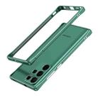 For Samsung Galaxy S22 Ultra Aurora Series Lens Protector + Metal Frame Protective Phone Case(Green Silver) - 1