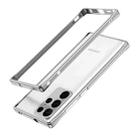 For Samsung Galaxy S22 Ultra Aurora Series Lens Protector + Metal Frame Protective Phone Case(Silver) - 1