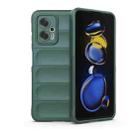 For Xiaomi Redmi Note 11T Pro Magic Shield TPU + Flannel Phone Case(Green) - 1