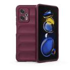 For Xiaomi Redmi Note 11T Pro Magic Shield TPU + Flannel Phone Case(Wine Red) - 1