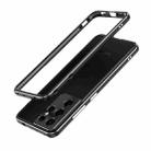 For Samsung Galaxy S21 Ultra Aurora Series Lens Protector + Metal Frame Protective Phone Case(Black Silver) - 1