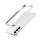For Samsung Galaxy S22+ 5G Aurora Series Lens Protector + Metal Frame Protective Phone Case(Silver) - 1