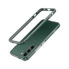 For Samsung Galaxy S22+ 5G Aurora Series Lens Protector + Metal Frame Protective Phone Case(Green Silver) - 1