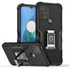 For Motorola Moto G10 / G20 / G30 Ring Holder Non-slip Armor Phone Case(Black) - 1