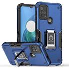 For Motorola Moto G10 / G20 / G30 Ring Holder Non-slip Armor Phone Case(Blue) - 1