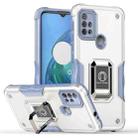 For Motorola Moto G10 / G20 / G30 Ring Holder Non-slip Armor Phone Case(White) - 1