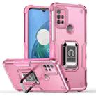 For Motorola Moto G10 / G20 / G30 Ring Holder Non-slip Armor Phone Case(Pink) - 1