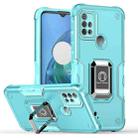 For Motorola Moto G10 / G20 / G30 Ring Holder Non-slip Armor Phone Case(Mint Green) - 1