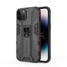 For iPhone 14 Pro Supersonic PC + TPU Holder Phone Case (Black) - 1