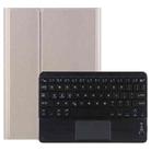 For Lenovo Tab M10 HD Gen 2 Touchpad Bluetooth Keyboard Leather Tablet Case(Gold) - 1