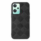 For OnePlus Nord CE 2 Lite 5G Weave Plaid PU Phone Case(Black) - 1