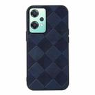 For OnePlus Nord CE 2 Lite 5G Weave Plaid PU Phone Case(Blue) - 1