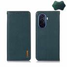 For Huawei Enjoy 50 CN / nova Y70 Plus / Y70 4G CN KHAZNEH Nappa Top Layer Cowhide Leather Phone Case(Green) - 1