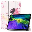 For iPad Pro 11 inch 2020 Custer Painted PU Leather Tablet Case with Sleep / Wake-up Function & 3-Fold Holder(Elf Girl) - 1