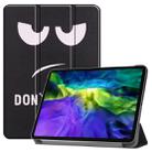 For iPad Pro 11 inch 2020 Custer Painted PU Leather Tablet Case with Sleep / Wake-up Function & 3-Fold Holder(Big Eye ME) - 1