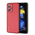 For Xiaomi Redmi Note 11T Pro / Note 11T Pro+ DUX DUCIS Fino Series PU + TPU Phone Case(Red) - 1