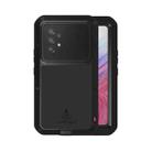 For Samsung Galaxy A53 LOVE MEI Metal Shockproof Waterproof Dustproof Protective Phone Case with Glass(Black) - 1