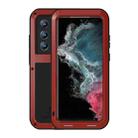 For Samsung Galaxy S22 Ultra 5G LOVE MEI Metal Shockproof Waterproof Dustproof Protective Phone Case(Red) - 1